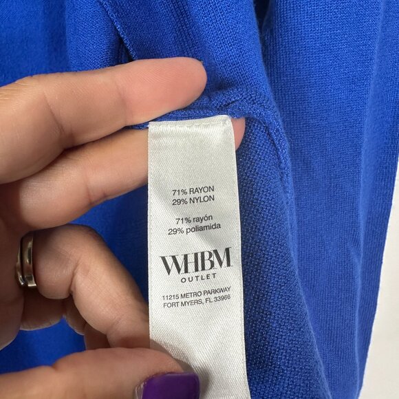 NWT White House Black Market Cardigan XS Blue Long Sleeve Open Cobalt #WHBM2 - Picture 5 of 9